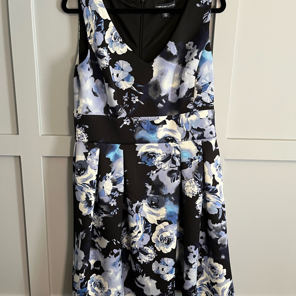Dark floral sleeveless dress